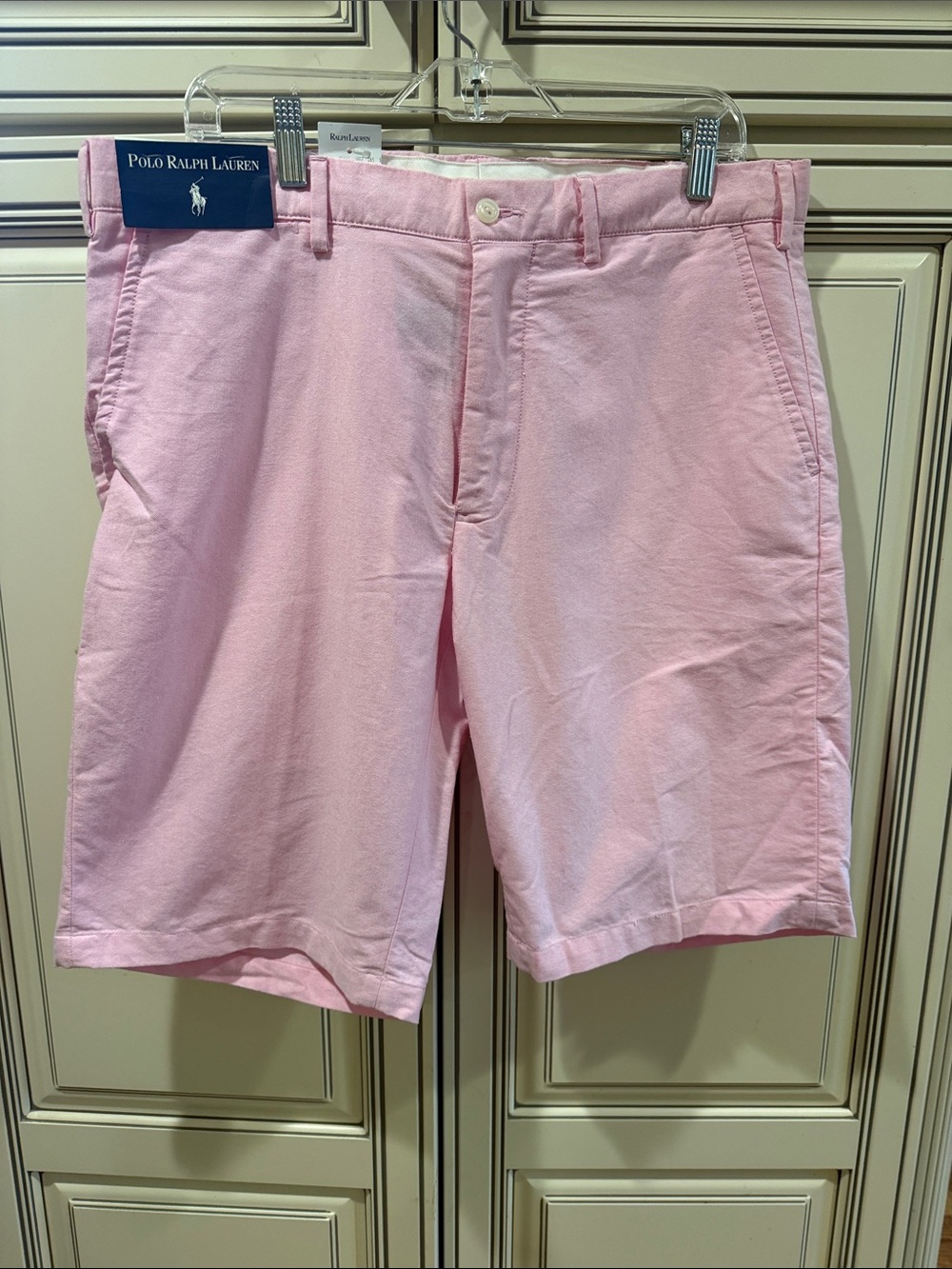 Polo by Ralph Lauren Light Pink Cotton Chino Flat-Front Shorts